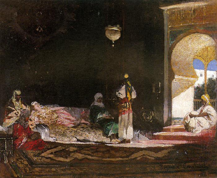 Jean-Joseph Benjamin-Constant Harem Scene oil painting picture